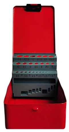 Estuche vacío para brocas con ranura para índice, caja de almacenamiento pequeña para un fácil transporte, acceso rápido y selección precisa