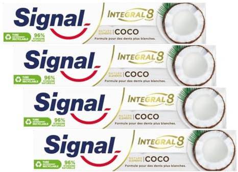 Signal Integral 8 Zahnpasta Nature Elements Coco, 75 ml (Packung mit 4)