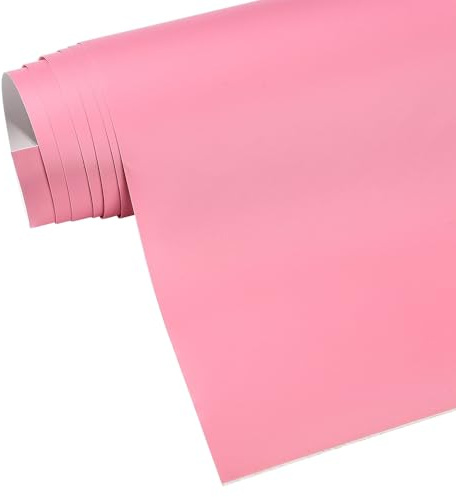 Blueshyhall Autofolie Rosa Matt Metallic, Car Wrapping Folie Romantik Rosa Satinoberfläche, Car Film Matte Pink, Tuning Folie Innen Außen mit Luftkanälen für Auto, Motorrad, Fahrrad (30 x 152 cm)