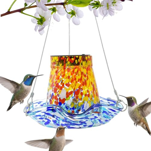 Yhsioaklo Distributeur de Nourriture pour Oiseaux, Petit Bol de Nourriture pour Colibri pour d'eau en Plein air, décoration de Jardin pour Animaux Sauvages et Oiseaux Sauvages, Accessoires