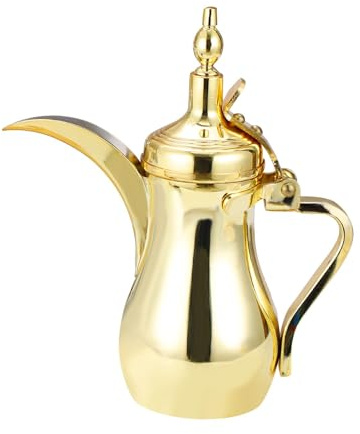 Amagogo Arabic Coffee Pot Stainless Steel Tea Kettle Water Jug for Beverages and Parties, Multi, 700ml