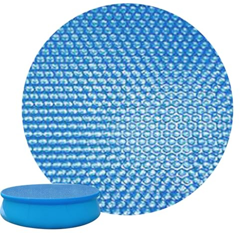 Round Solar Pool Cover, Solar Blanket for Pools, Paddling Pool Heater, Thermal Blanket for Pollution Reduction & Insulation Function, Hot Tub Protective Lid for Outdoor Backyard Yard Home