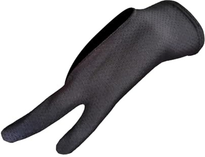 Guanto da, guanti da disegno, design a due dita, materiale traspirante, per tablet, schizzi, per professionisti, principianti, studenti, uso con mano sinistra e destra, arte digitale, 19,7 x