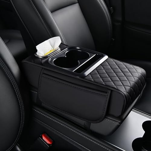 Funda Reposabrazos Coche para VW Golf V (Typ 1K) 2004 2005 2006 2007 2008 2009 2010-pr, Coche Almohadilla Reposabrazos Central, Reposabrazos de Coche con Portavasos Integrado,B
