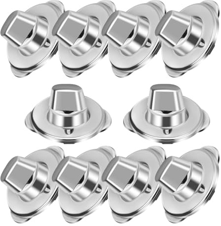 Ciieeo Tornillos para Montaje de Lonas Ojales y Pernos Giratorios Kit 10 Unidades Metal Resistente Intemperie para Cubiertas Marinas Camping y Carpas Broches de Presión Seguros para