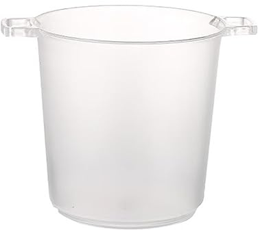 Fête Seau à Glace Acrylique Champagne Commercial Accueil Barre Transparente Grain de Créatif 5 Litres Transparent Givré Bac à boissons(Transparent)