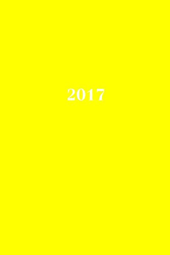 2017: Kalender/Dato bog: 1 uge på 2 sider, Format 6 x 9 (15,2 cm x 22,9 cm), Dække gul