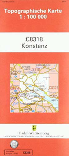 Konstanz 1 : 100 000: Mit UTM-Koordinaten (bezogen auf das WGS84/ETRS89)