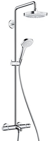 hansgrohe Croma Select E 180 Wannen-Duschsystem, 4 Strahlarten, Weiß/Chrom