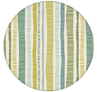 moderne grüne, grafische StreifentapeteDotted Lines mit bunten Streifen (passt zu Farrow and Ball) Vliestapete für moderne Wohnakzente (H 3m B 46,5cm)