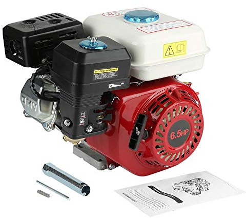 GOTOTOP Moteur à essence 6,5 CV / 4,8 kW - Moteur à essence monocylindre 168F OHV - Avec démarreur manuel - Diamètre de l'arbre d'entraînement : 20 mm