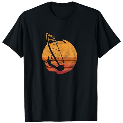 Windsurfen Retro Windsurfer Wassersport Segel Meer Geschenk T-Shirt