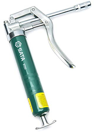 SATA Handhebel-Fettpresse, 100 ml ST97201 (Handhebelfettpresse Fettpresse Handstoßfettpresse Handstoß-Presse) Volumen: 100 cm³/Druckleistung: 310 bar, Spitze aus zinklegiertem Stahlguss