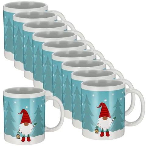 Glühwein-Becher/Tasse 'Crazy Christmas' /Weihnachtsmarkt-Tasse, Anzahl:10er Set