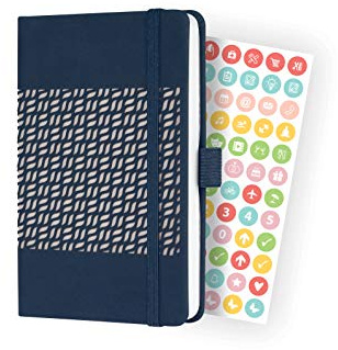 SIGEL J2204 Wochenkalender Jolie 2022 - ca. A6 - blau - Hardcover - 174 Seiten - mit fröhlichem Kalendarium, vielen Infos und praktischen Stickern - FSC-zertifiziert - Terminplaner