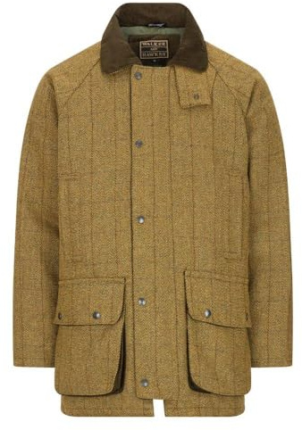 WALKER AND HAWKES Herrjacka, hållbar, Derby Tweed, Barlaston, jakt, skytte, vattentät, grön salvia , Ljus salvia, XL