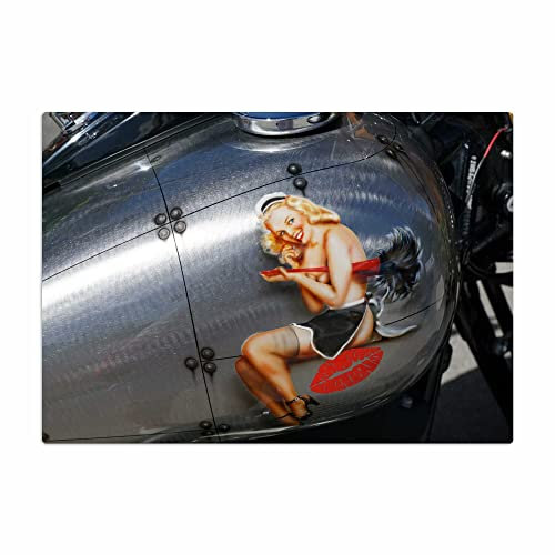 Vero Home 17193 Glas-Schneidebrett | Motiv Fortbewegung Motorrad | rutschfest, kratzfest und lebensmittelecht | Maße: 39 x 29 cm