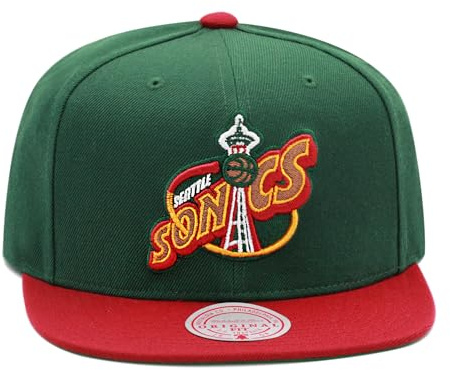Mitchell & Ness Snapback Cap NBA Team 2 Tone 2.0 Seattle Supersonics Green/red