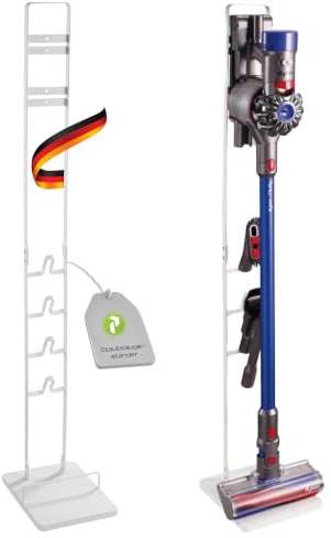 Perfect Staubsaugerständer für Dyson V6–V15 Gen5, Standfuß Organizer weiß
