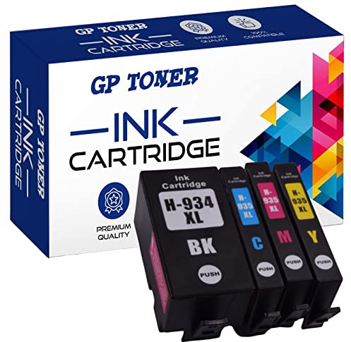 GP TONER Druckerpatronen Ersatz für HP 935XL 935 XL 934XL 934 XL Tintenpatrone für HP OFFICEJET PRO 8010 8013 8020 8023 8024 (Schwarz, Cyan, Magenta, Gelb)