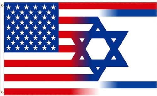 Hrippy American I Stand avec Israel Garden Flag Doubleage Soupied Israel Flag Israel American Israel Flag Banner Signes 3 * 5ft