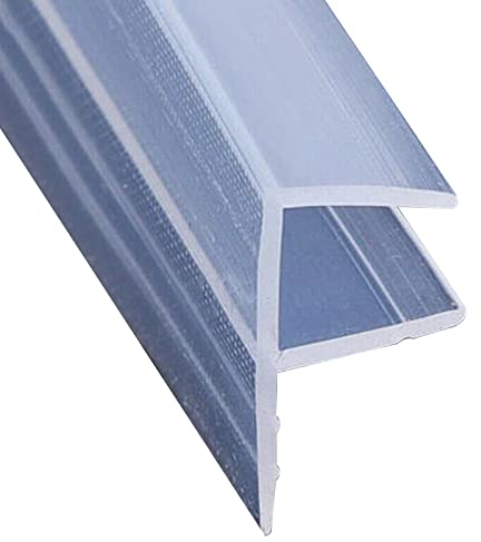jackfru Junta de ducha de 200 cm, junta para puerta de cristal de 10 mm, junta de repuesto de PVC para ducha, junta de repuesto impermeable o mampara de ducha (forma F, 10 mm)