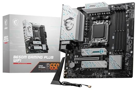 MSI B650M Gaming Plus WiFi für AMD Ryzen 7000/8000 Series Prozessoren Sockel AM5 DDR5 Micro-ATX Motherboard MB6467