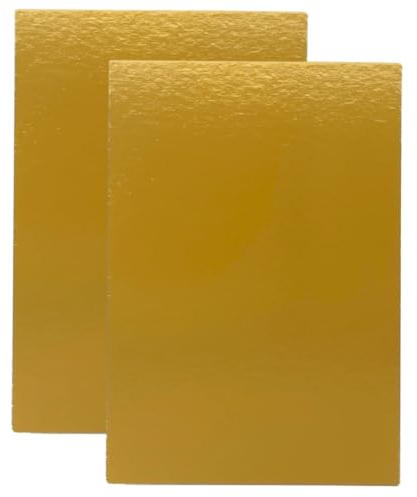 Be Your Packer 10 Supporti per Torte Rettangolari 40x30 cm Oro 1 mm di Spessore | Sottotorta per Feste Matrimoni, Decorazioni per Torte e Dolci | Base per Torta Perfetta per Torte e Dolci Dorato