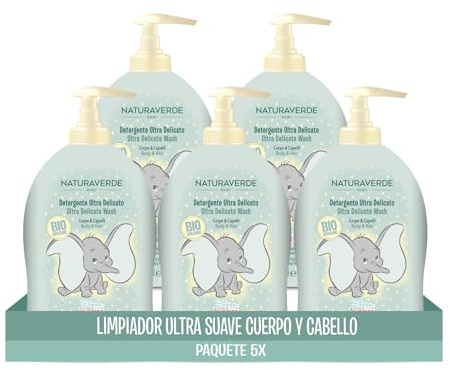 Naturaverde | Baby-BIO- Disney- Ultra Sanfte Körper- und Haarseife, 6x400 ml