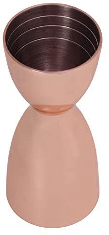 Vaso Jigger para Cócteles con Marcas Graduadas, Acero Inoxidable, Lite (chapado en cobre)