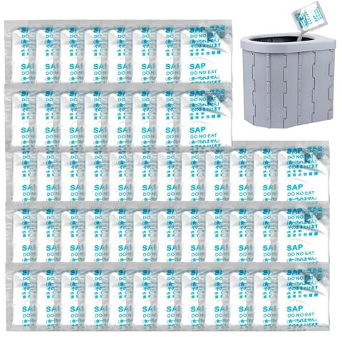 50 Portable Toilet Coagulant - Urine Absorbent Powder, Portable Toilet Powder, Poo Absorbent Gel, Packed Outdoor Coagulant, Toilet Absorbent Powder, Poo Urine Powder For Fishing Traveling Camping