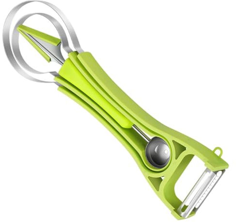 OKUMEYR Scavino per Anguria di Utensili per Intagliare la Frutta in Acciaio Inox Sbucciatore di Frutta Multifunzionale Anguria e Melone