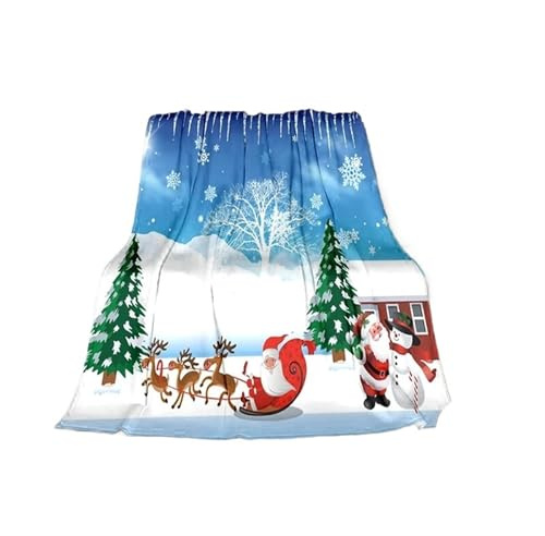 XGTEAHHC Coperta in flanella a tema natalizio, per bambini e ragazzi, leggera, decorativa, morbida coperta (12, 130 x 150 cm)