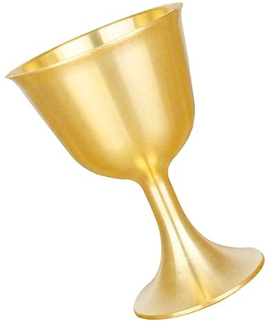 Amosfun Coppa di Vino in Ottone Offerte del Tempio Coppa del della Ricchezza Coppa di Rame Ornamento Cinesi