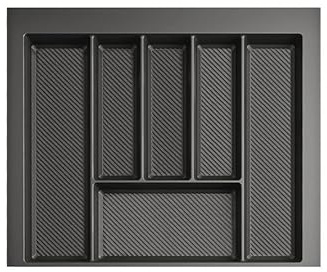 MAX - new, sturdy cutlery tray - allows the cutting of edges - size: 400mm-900mm, graphite (490mm-550mm x 490mm (600mm cabinet))