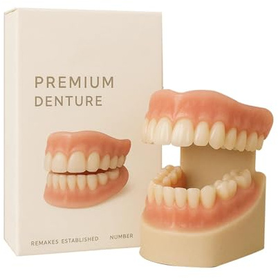 Glidewellpd Premium Denture, Smileasego Dentures False Teeth Set, Cuscinetti Comfort Di Qualità Professionale Per Una Vestibilità Sicura, Kit Per La Cura Dentale Per Uso Quotidiano (1pcs)