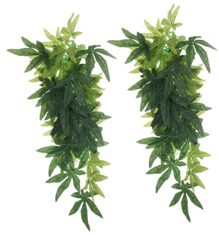 Milisten 2pièces Décoration De Terrarium pour Reptiles Plantes Décoratives pour Lézards Plantes Suspendues pour Terrariums Accessoires pour Réservoirs De Reptiles Décoration Escalade