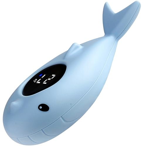 Termómetros de baño para bebé, termómetro de baño LED Digital preciso, termómetro de agua seguro e impermeable, lindo hielo de ballenas