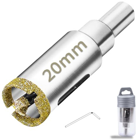 InYoHui 20mm Diamond Hole Saw with Pilot Bit for Tile | Porcelain, Glass, Marble, Ceramic, Granite, Bathroom, Kitchen, Wall, Pipe