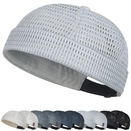 YKDLLF Cappellino da Portuale Uomo Donna Cappello da Marinaio Unisex Berretto Docker Brimless Hat cap Dockercap Cappellino da Portuale Uomo Retro Docker-cap Berretto da Motociclista Cappello