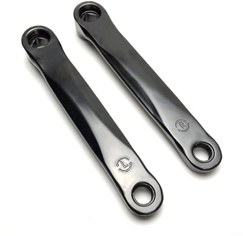 Bras de manivelle en fer de 170 mm pour vélo d'appartement d'intérieur avec moyeu losange de 13 x 13 mm et filetage 9/16 20 pour pédale M14 pour une utilisation à la maison (kit gauche et droite)