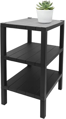 Kunststoff Beistelltisch Regal groß in anthrazit - 72 x 33 cm
