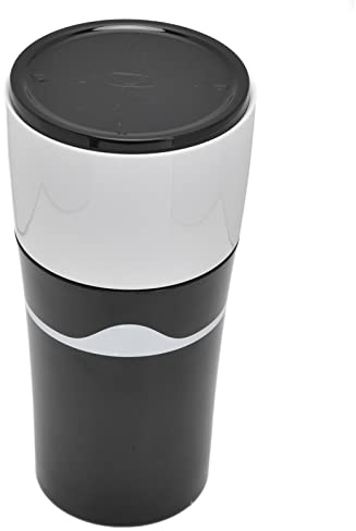 HEEPDD Macchina per caffè Americano Portatile Macchina per caffè Monodose in PP Bicchiere da Viaggio da 450 Ml con 3 Filtri Riutilizzabili per Spostamenti in Ufficio in Campeggio Birra Calda e