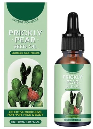 Olio di semi di fico d'India, olio di fico d'India spremuto a freddo al 100%, siero viso nutriente e idratante per pelli secche, riduce macchie scure e occhiaie