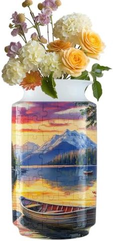 Multiuse Puzzle Vase, Vase Puzzle 3D, en Pièces à, Assembler Compact | Portable Kit de, Construction Activité Relaxante, Déco Maison Cadeau, Anniversaire Noël Indoor, Office Ergonomic