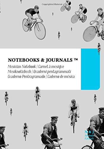 Notenpapier B5 Notebooks & Journals, Fahrräder (Vintage-Kollektion), Extra Large: (Musiknotizbuch, Musiknotenheft, Notenblock, Notenheft)Soft Cover (17.78 x 25.4 cm)