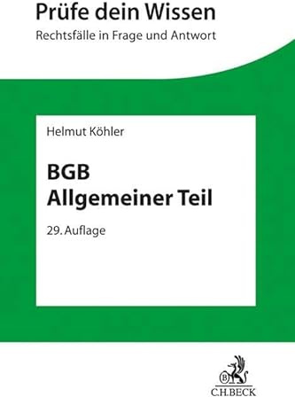BGB Allgemeiner Teil (Prüfe dein Wissen)