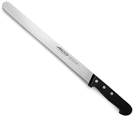 Arcos Serie Universal - Coltello Prosciutto - Lama Acciaio Inossidabile Nitrum 300 mm - Manico Polioxymetilene (Pom) Colore Nero