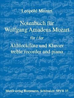 Notenbuch für Wolfgang Amadeus Mozart - Altblockflöte
