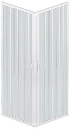 Rollplast BLUN2CONCC28080120 Pare-baignoire en PVC à deux volets, 80 x 120 x H 185 cm, ouverture angulaire., blanc